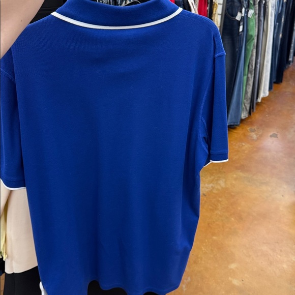 Burberry Royal Blue Polo with Logo - Picture 5 of 6
